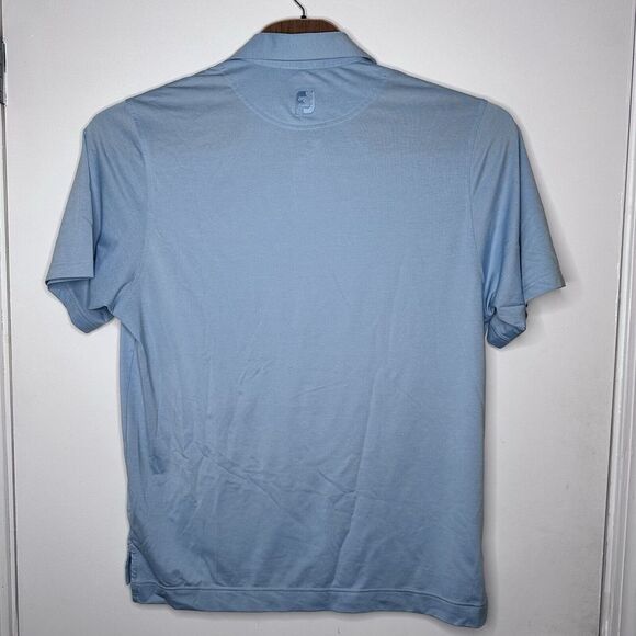Footjoy Men's Golf Short Sleeve Blue Polo shirt Sz M - Picture 3 of 5